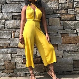 Nasty Gal Mustard Jumpsuit